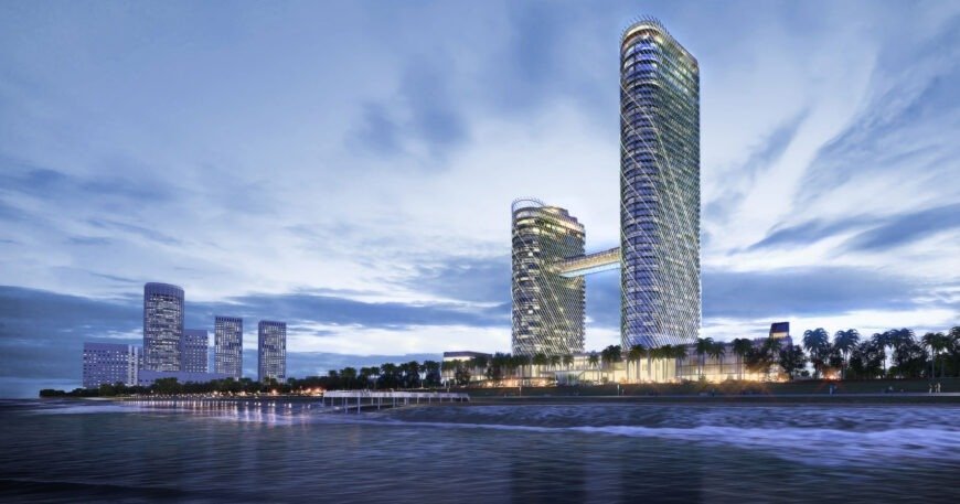 building near ocean